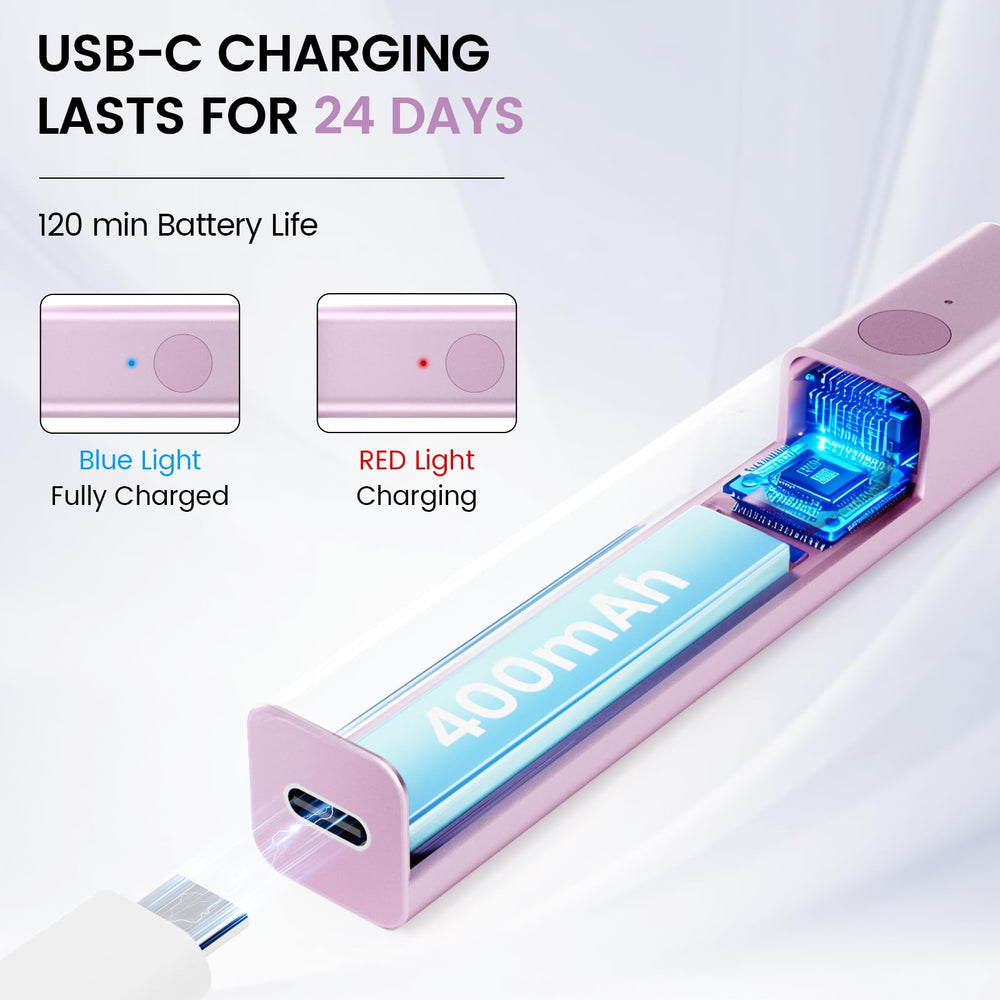 Lavinda rechargeable UV LED nail lamp with long battery life.