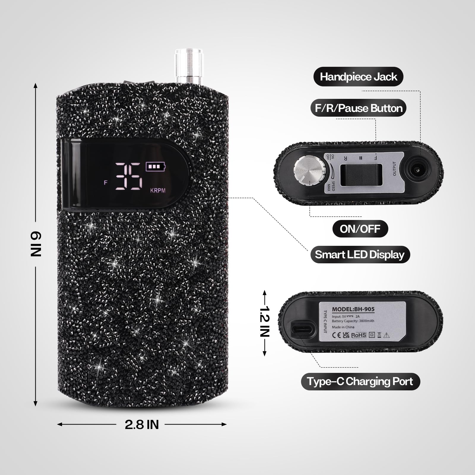 Lavinda travel-friendly nail drill with compact design fits busy lifestyles.