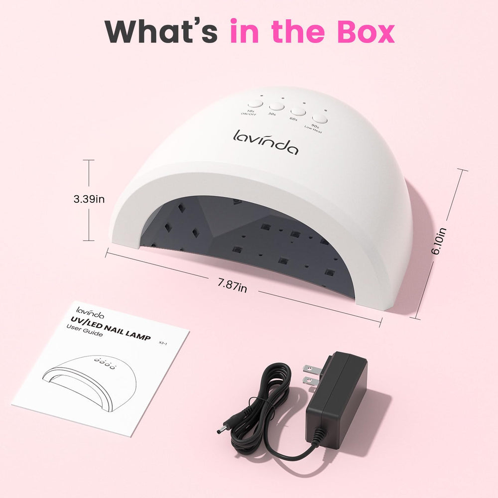 Lavinda UV LED Nail Lamp features 33 beads for faster, consistent drying.