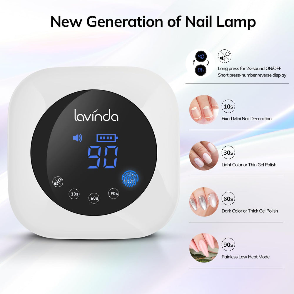 Cordless Lavinda lamp design enables portable gel curing anywhere