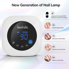 Cordless Lavinda lamp design enables portable gel curing anywhere
