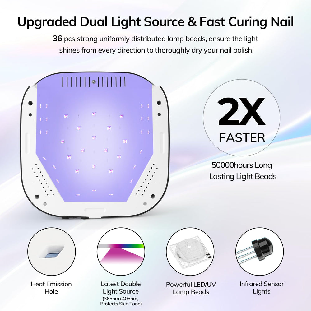 Lavinda UV Nail Lamp rechargeable battery enabling cordless use during appointments