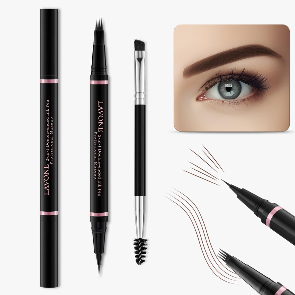 LAVONE Brow Pomade Dark Coffee swatch defines brows with lasting color.