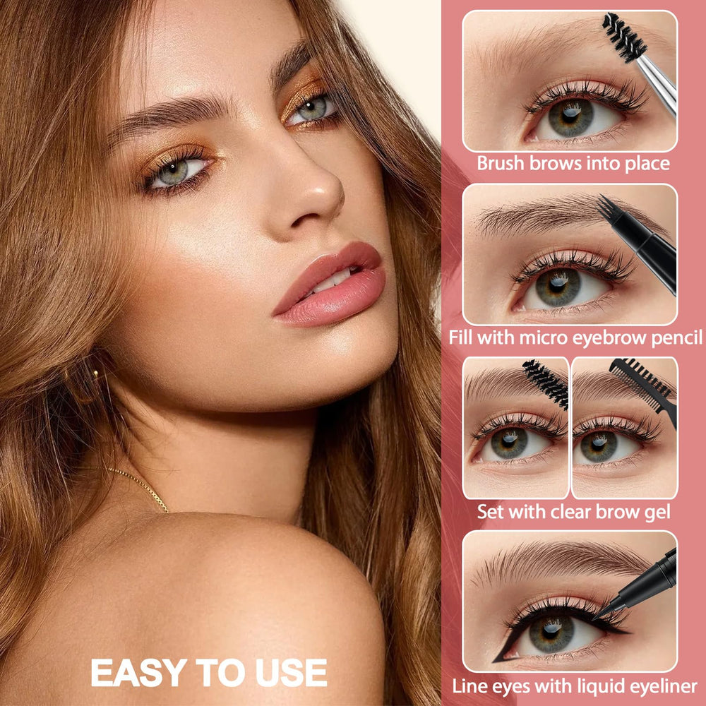 LAVONE Complete brow kit on display with all essential tools.