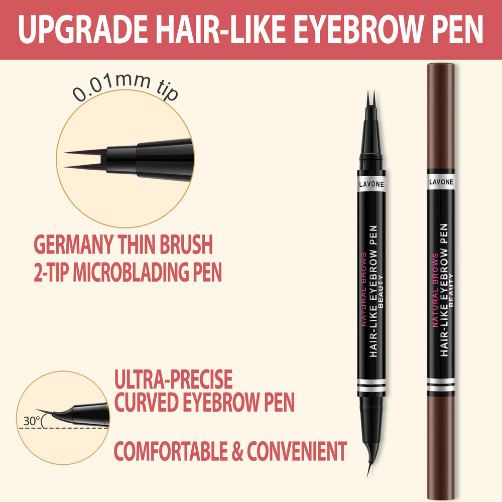 LAVONE eyebrow pomade in dark brown fills brows with lasting definition.