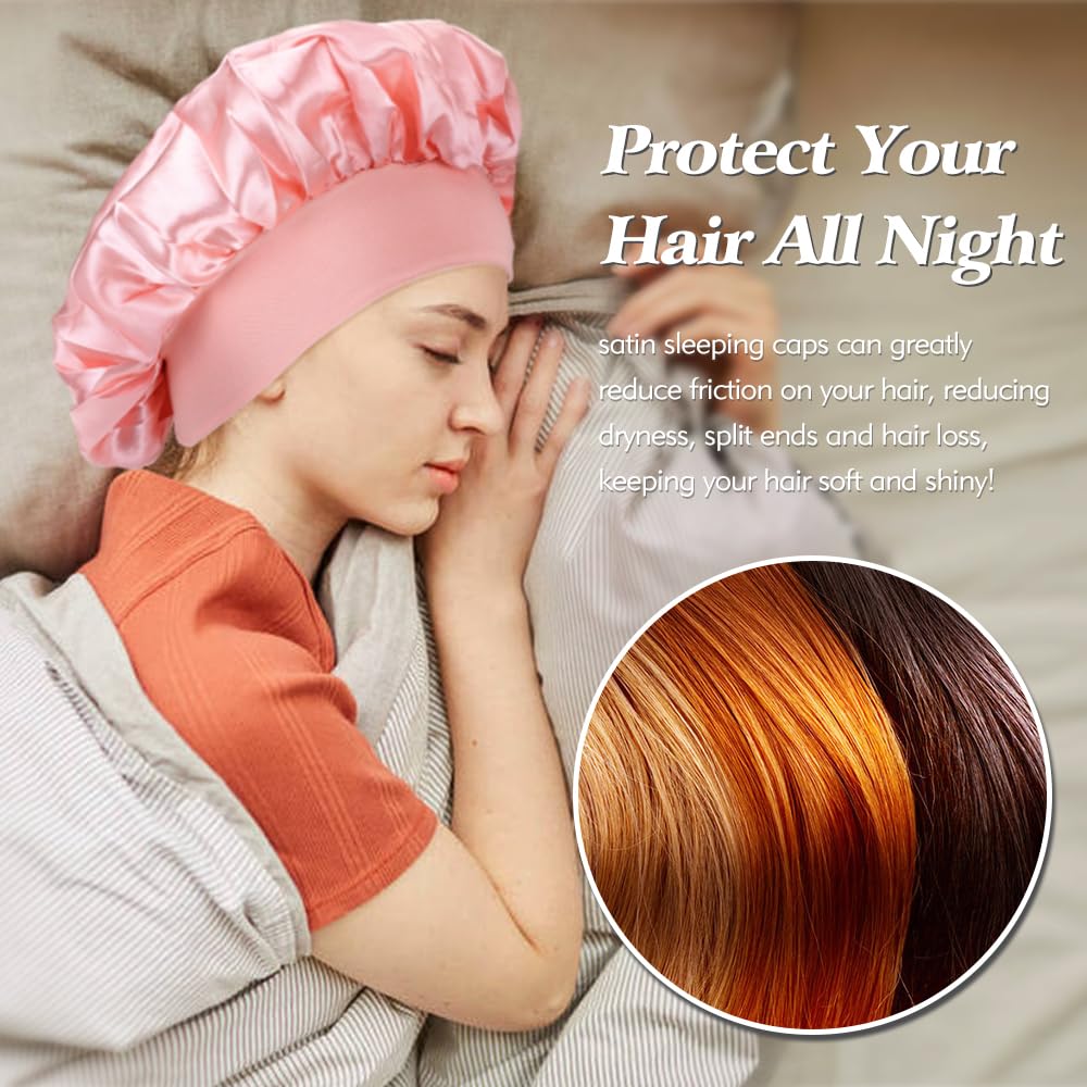 Lawie satin bonnet with 30cm diameter provides full coverage.