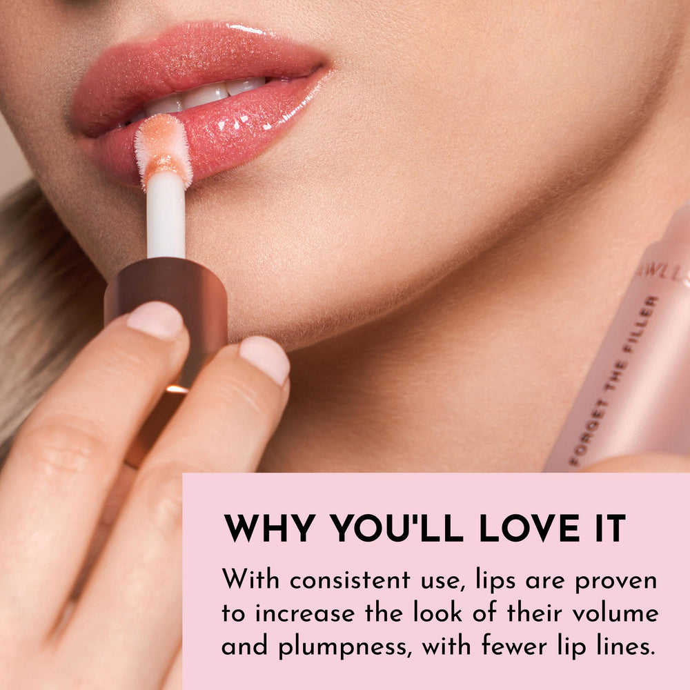 Lawless Forget the Filler gloss on-night use shows plush, hydrated lips.