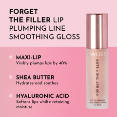 Lawless Forget the Filler gloss wand application reveals smooth, precise lip plumping.
