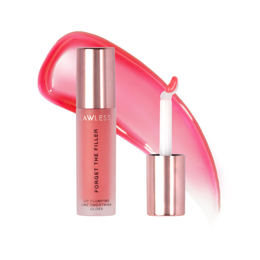 Lawless Forget the Filler gloss tube close-up highlighting instant shine and plumping effect