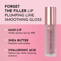 Lawless Forget The Filler Velvet Pink applicator close-up showing plush comfort on lips