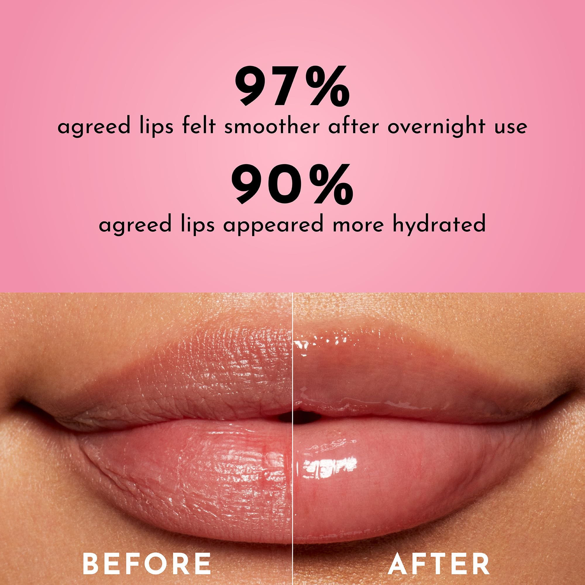 Lawless Forget the Filler Lip Mask night-application demonstrates restful lip hydration.
