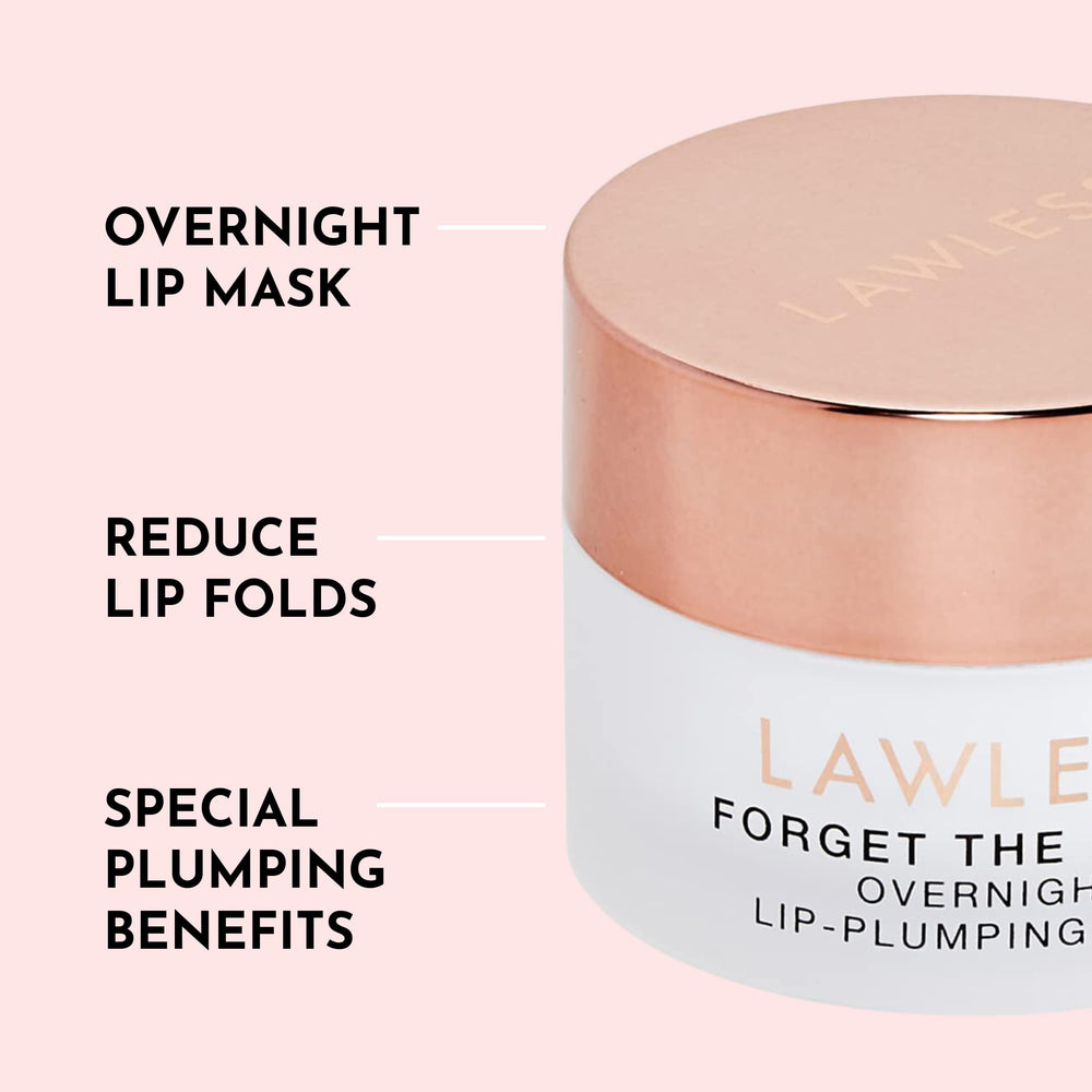 LAWLESS Forget the Filler Lip Mask Sweet Dreams night routine scene suggesting overnight renewal.