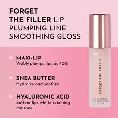 Lawless Forget The Filler Lip Plumper plush applicator highlights comfortable, precise lip coverage.