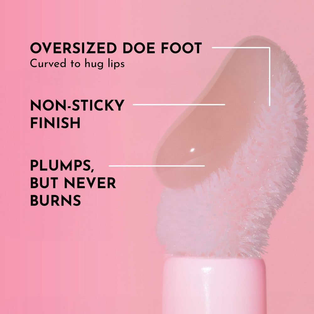 Lawless Forget The Filler Lip Plumper Rosy Outlook on lips delivers ultra-shiny finish.
