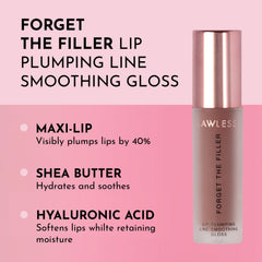 Lawless Forget The Filler Maple Sugar closeup highlights smooth lips and subtle plump look.