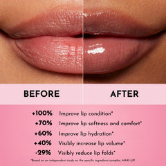 Lawless Forget The Filler gloss wear on lips for glass-like shine and plump look.