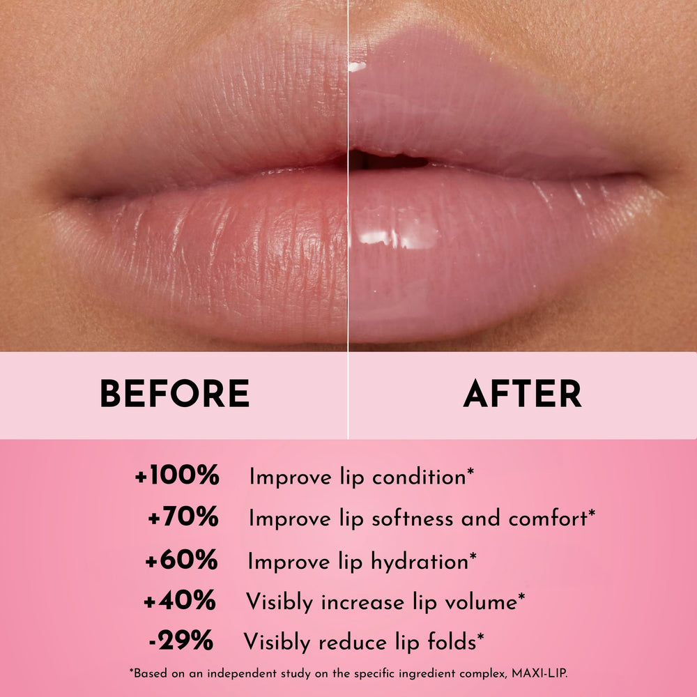 Lawless Forget The Filler lip plumper line gloss Pink application wand delivers even color and plump look.
