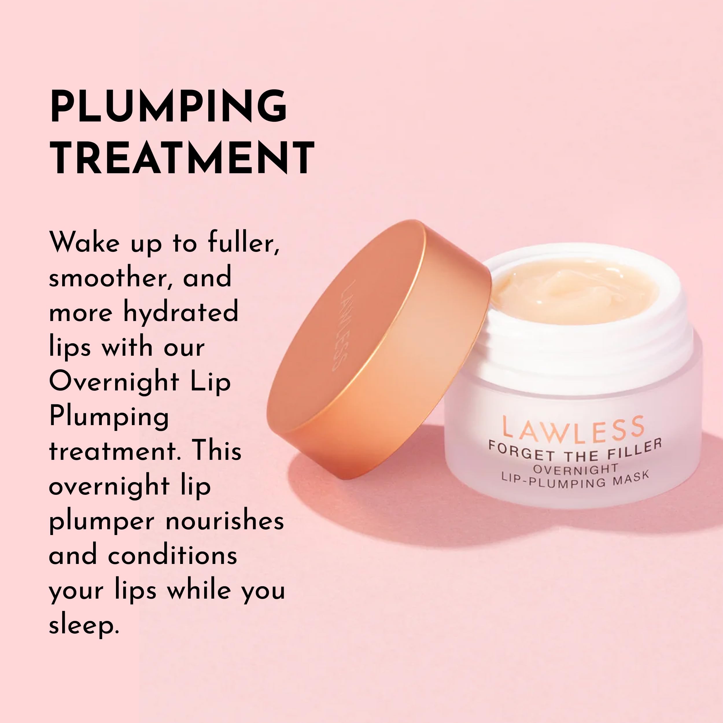 Lawless Forget The Filler Overnight Lip Mask MAXI-LIP peptide close-up hints plumping potential