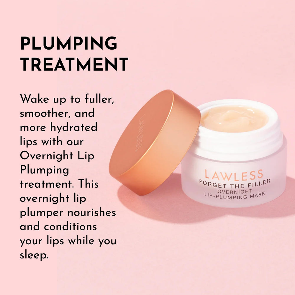 Lawless Forget The Filler Overnight Lip Mask MAXI-LIP peptide close-up hints plumping potential