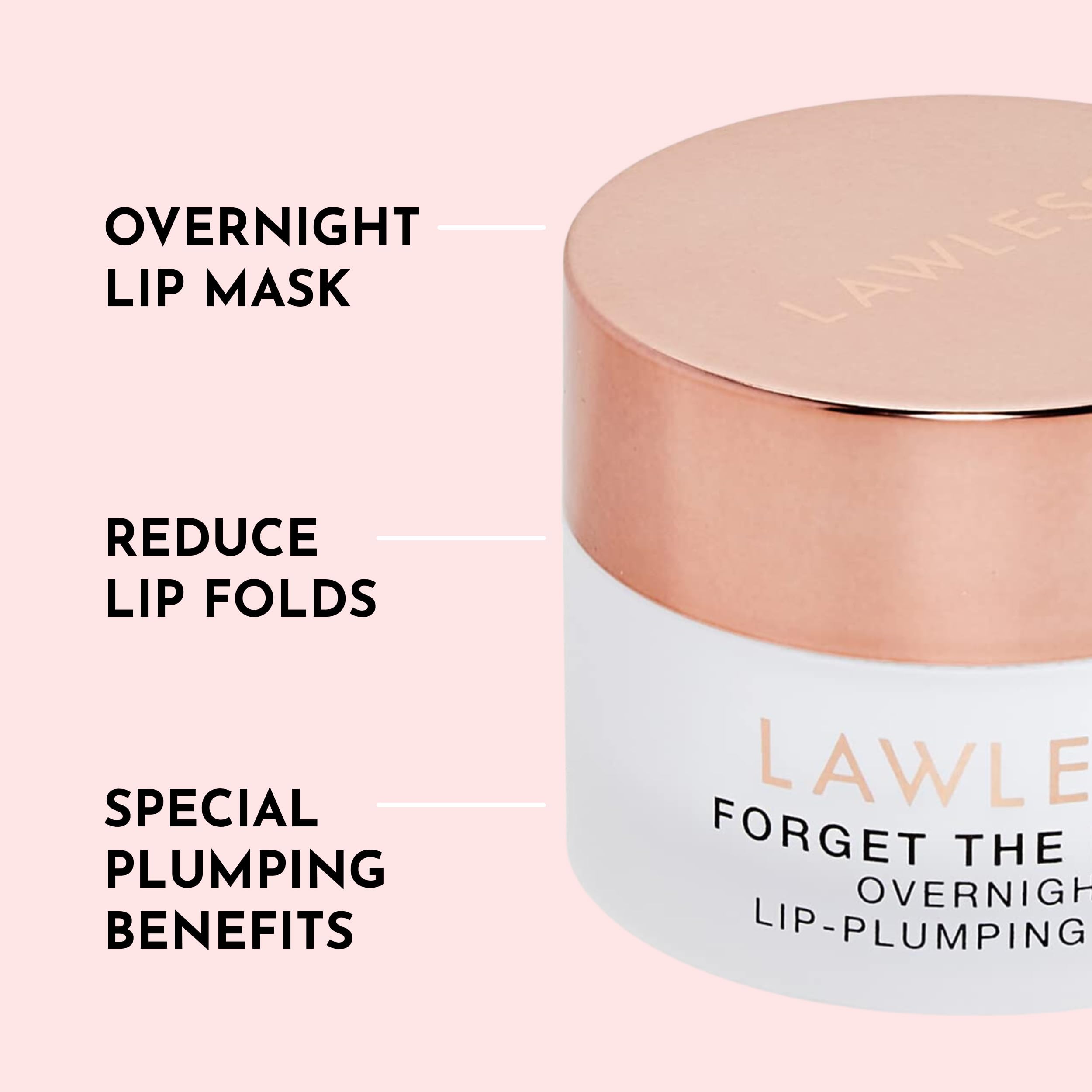 Lawless Forget The Filler Overnight Lip Mask texture close-up highlights a nourishing feel