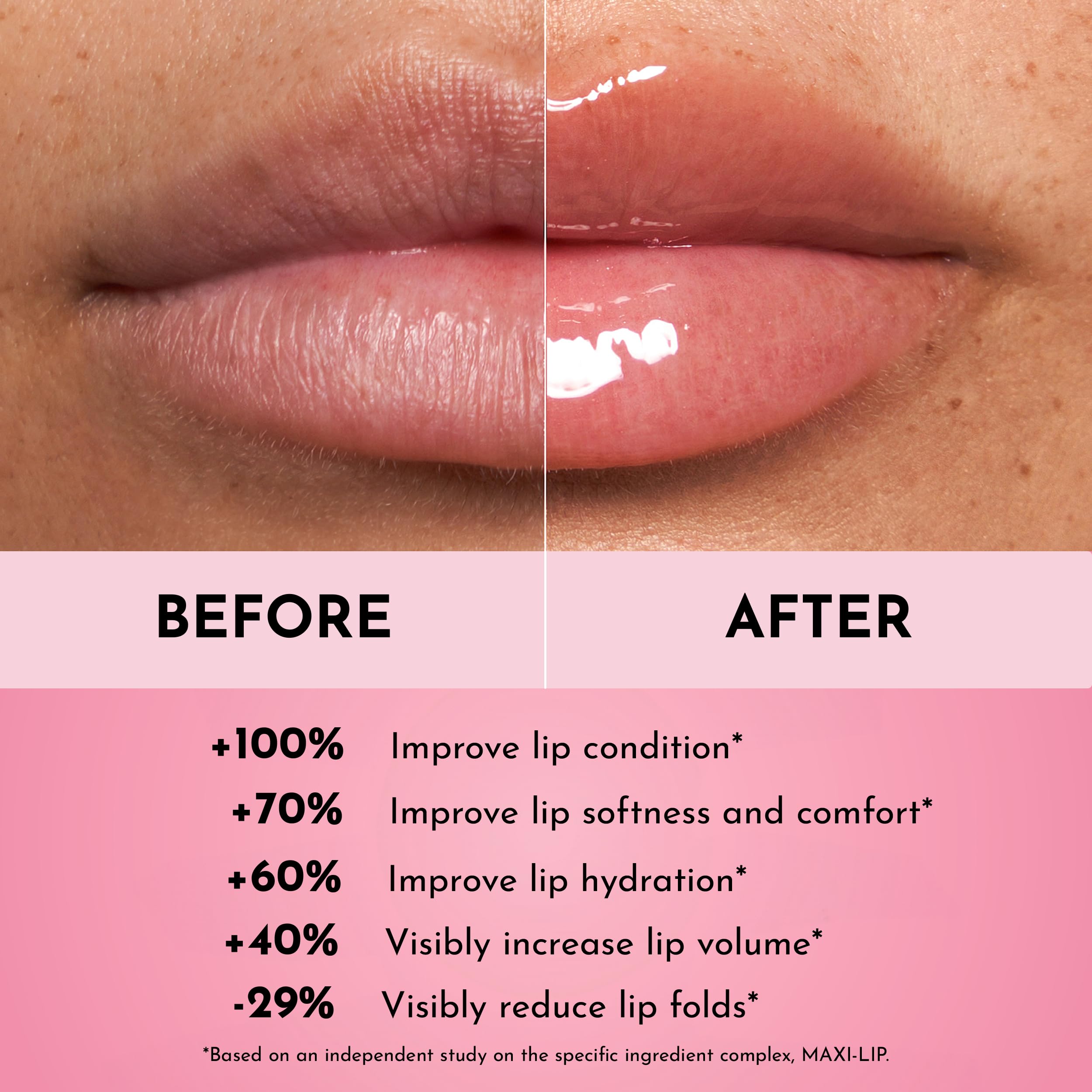 Lawless Forget the Filler gloss packaging with swatch showing hydrating, peptide-infused formula