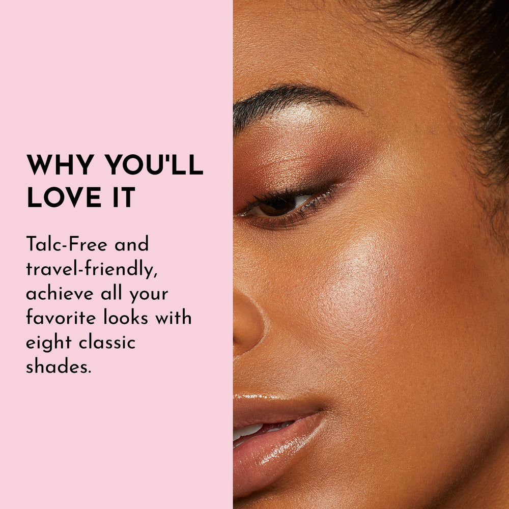 Mica-based texture close-up in Lawless The Little One Palette for seamless blending