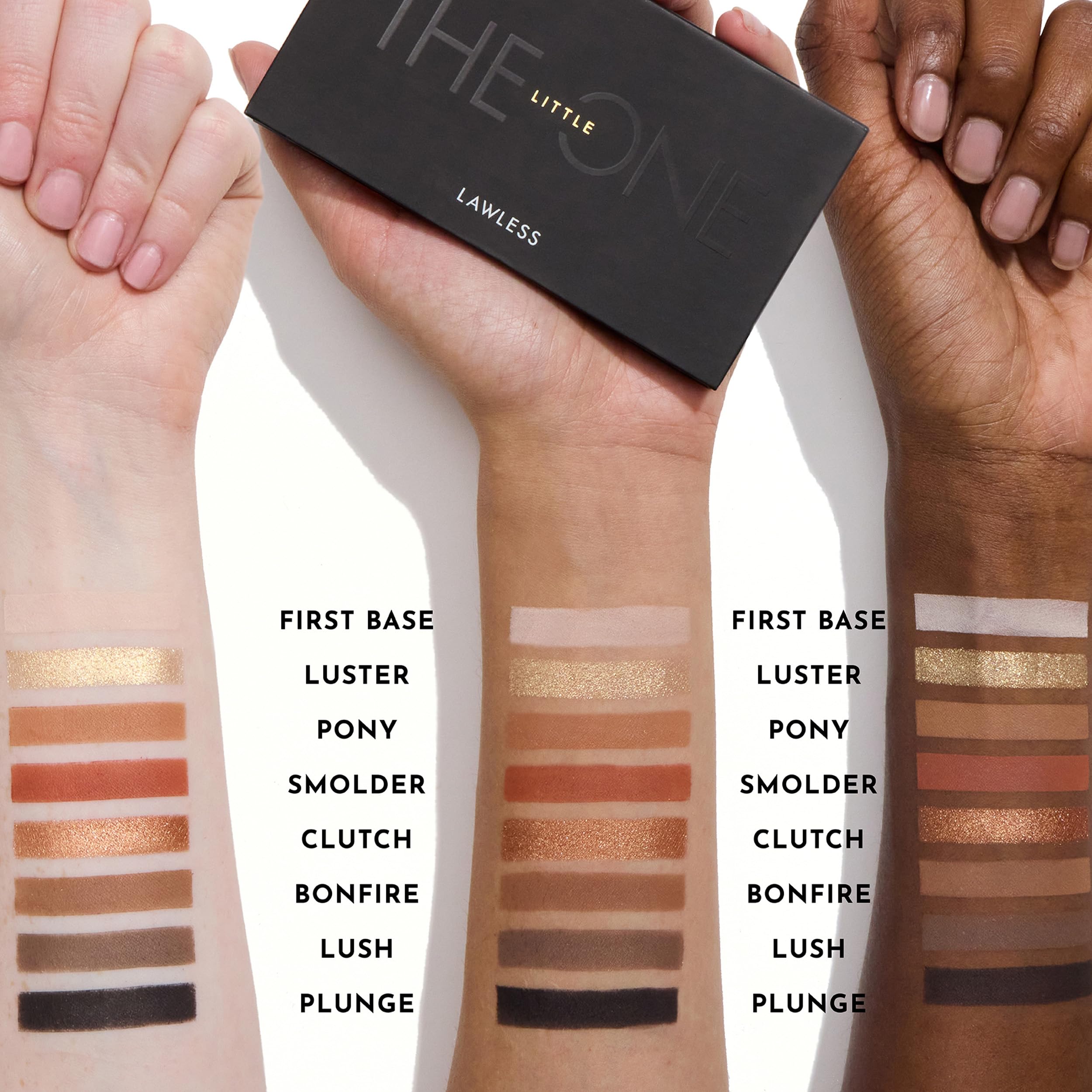 Neutral shades from Lawless The Little One Palette for natural to dramatic looks