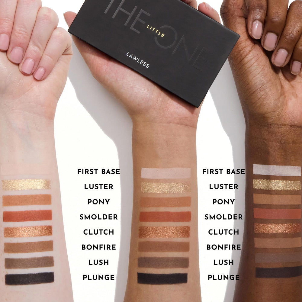 Neutral shades from Lawless The Little One Palette for natural to dramatic looks