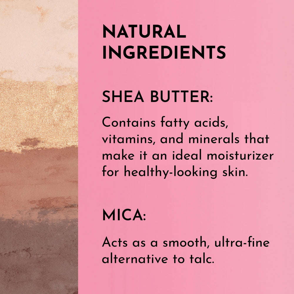 Shea butter hydration visual in Lawless The Little One Palette for comfortable wear