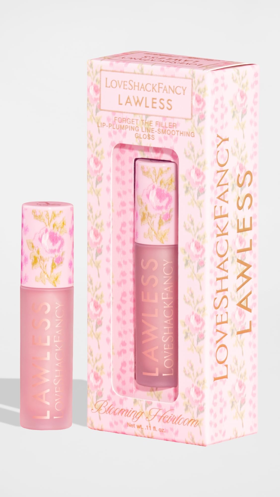 Lawless Forget The Filler wand application showing precise lip shine.