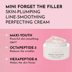Lawless Mini Forget the Filler packaging showcases premium moisturizer in travel-friendly size.