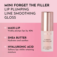 LAWLESS Mini Rosy Outlook gloss swatch shows rosy pink shade for versatile lip color.
