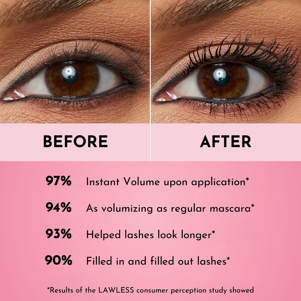 LAWLESS The One & Done lashes lengthen and define with each coat