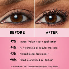 LAWLESS The One & Done lashes lengthen and define with each coat
