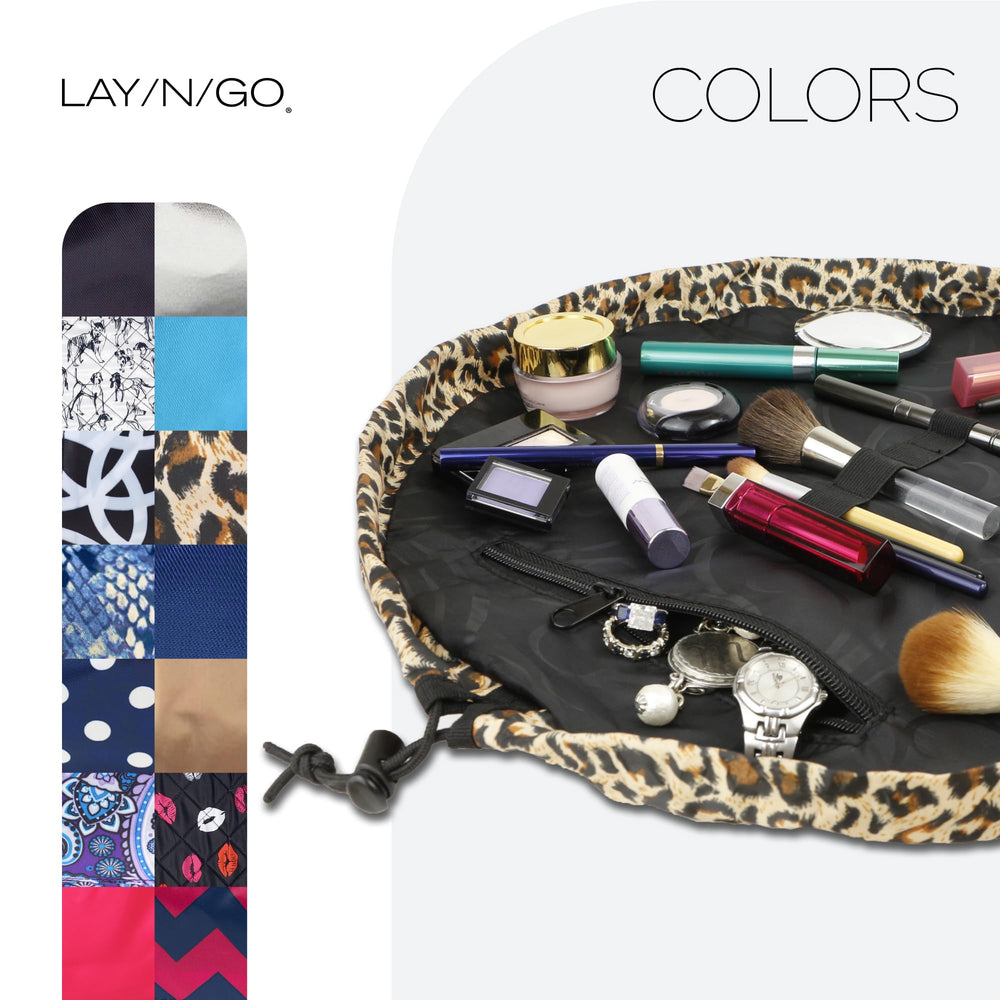 Lay-n-Go Cosmo leopard layflat travel design ready for trips