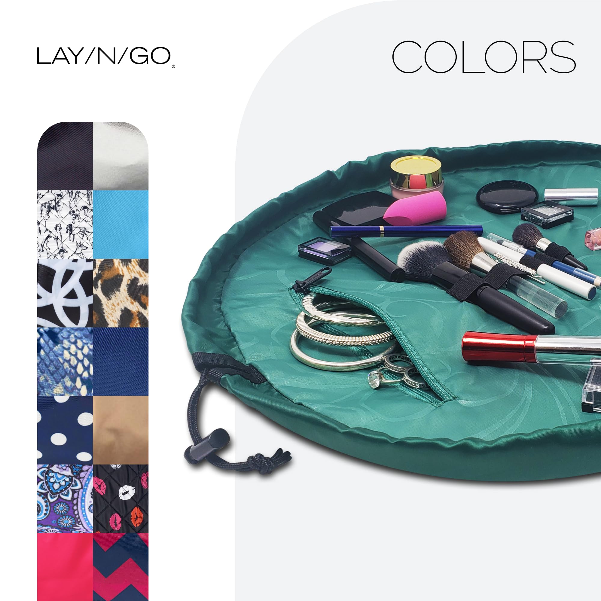 Lay-n-Go Cosmo machine-washable design simplifies cleanup after trips