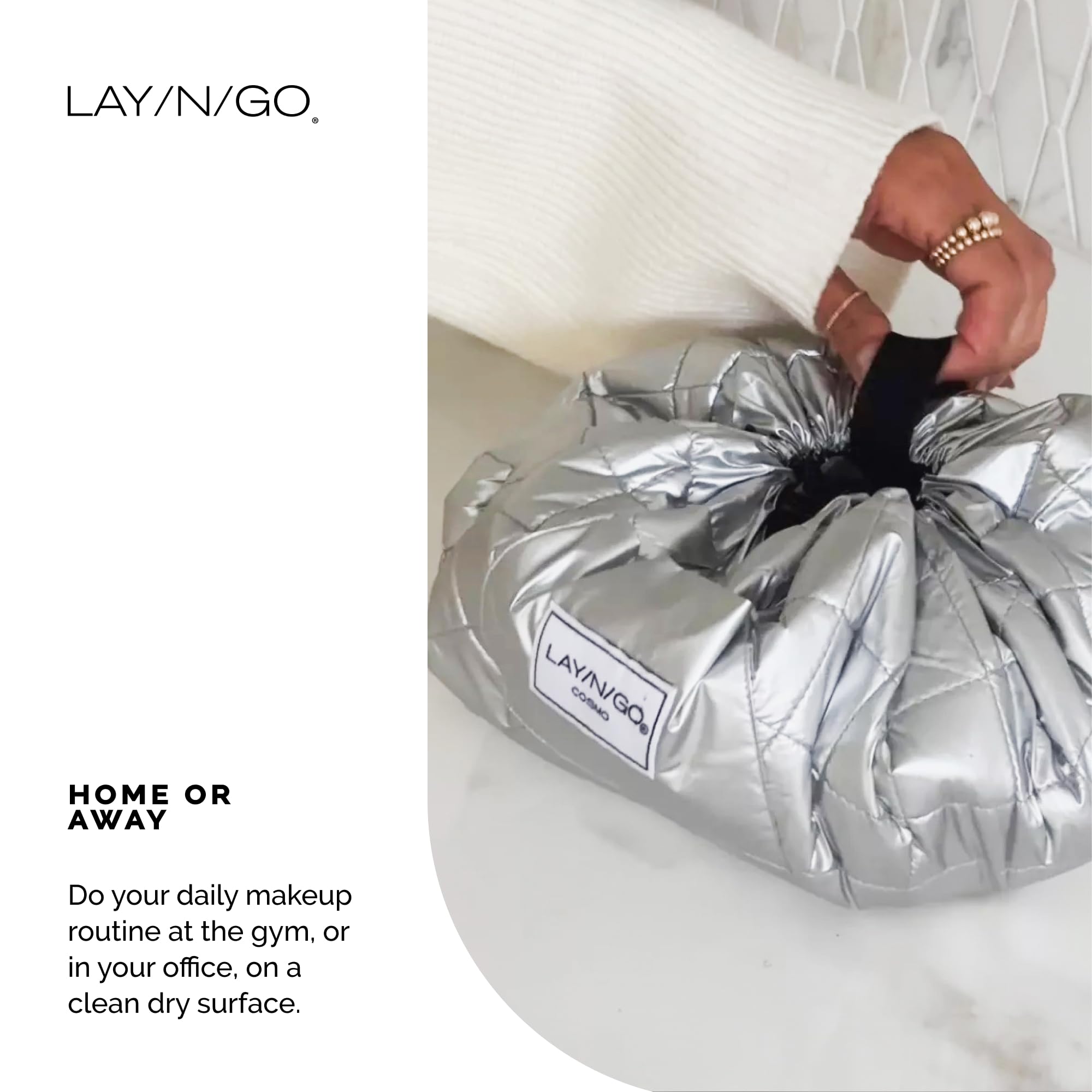Lay-n-Go Cosmo travel-ready organization fits in carry-on bags