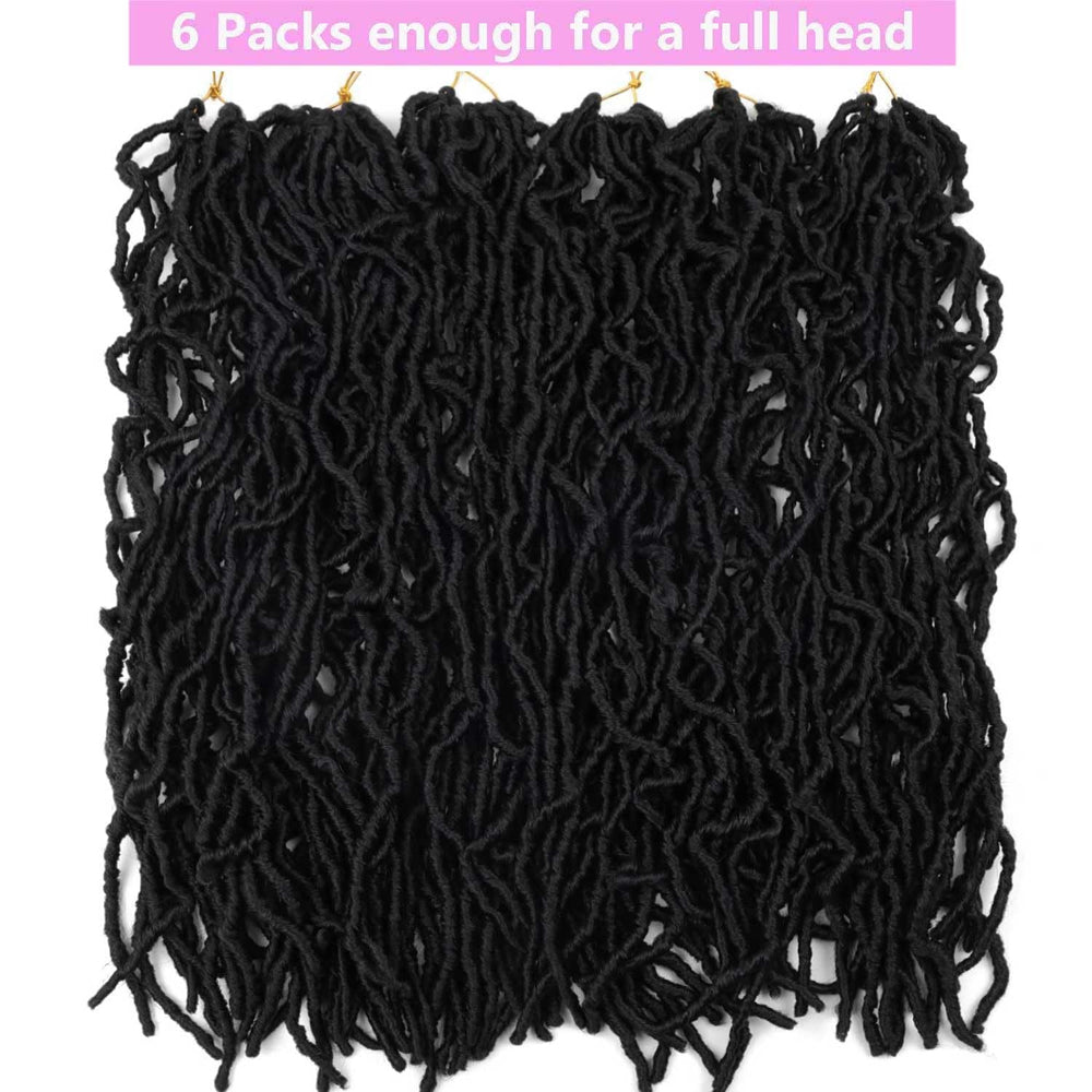 Layashow goddess locs 24in on model showing natural movement.