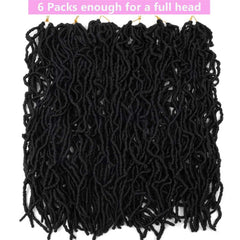 Layashow goddess locs 24in on model showing natural movement.