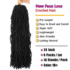 Layashow faux locs 24inch lightweight weave with a soft touch.