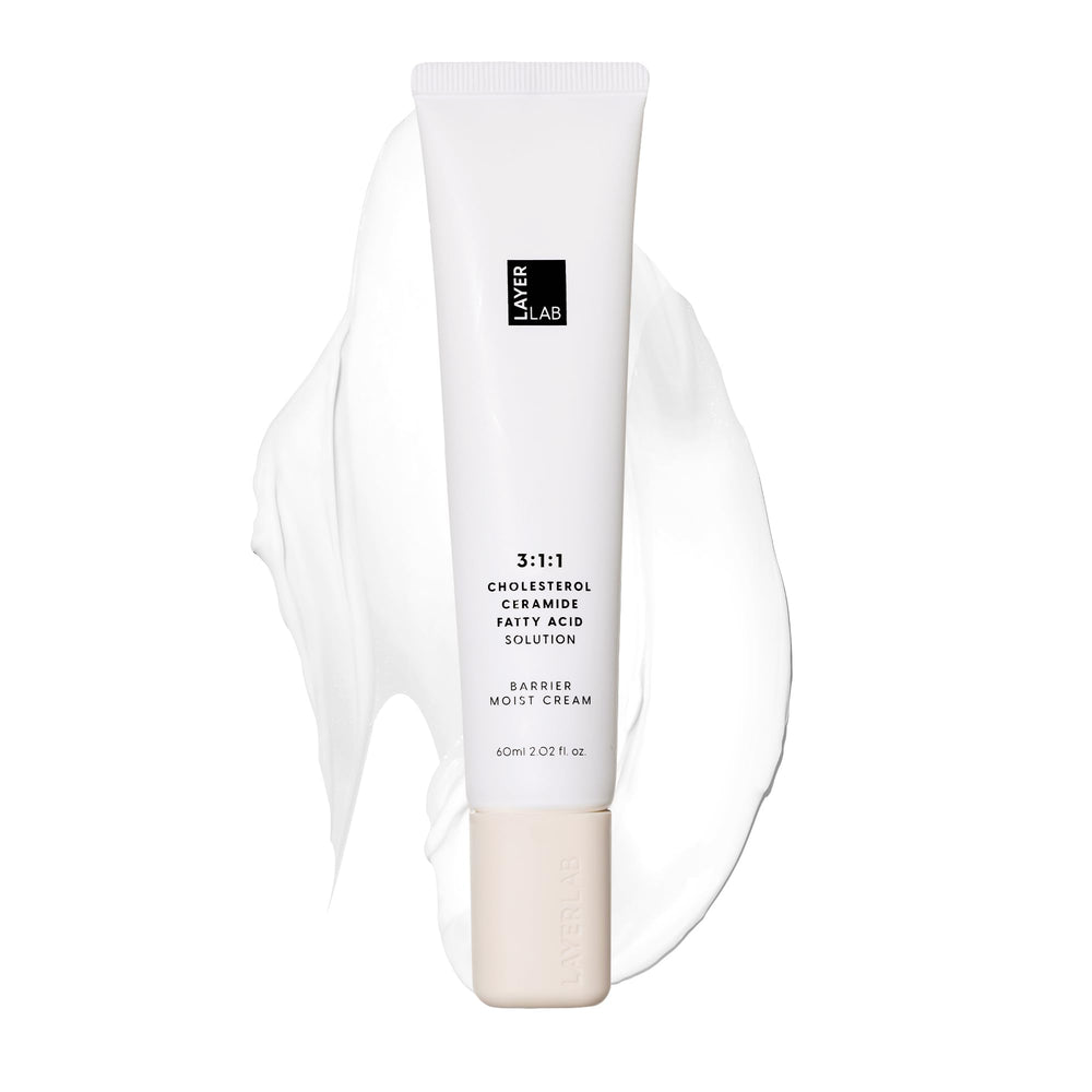 LAYERLAB Barrier Moist Cream tube front shows elegant packaging for daily hydration