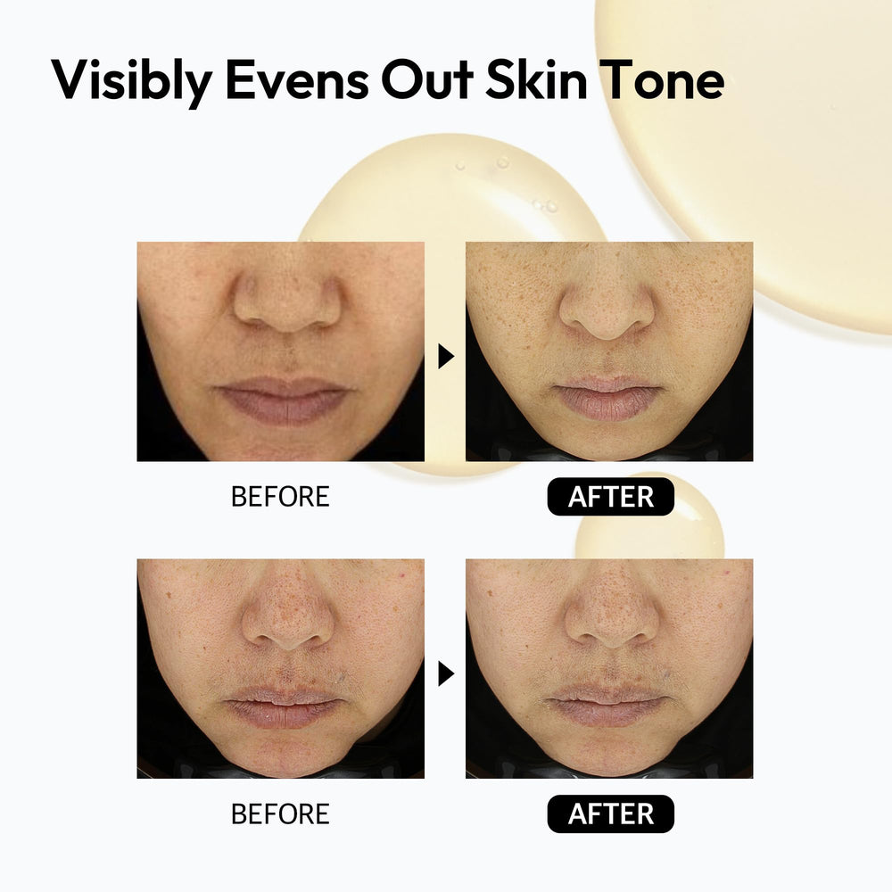 LAYERLAB serum application on cheek demonstrates quick absorption.