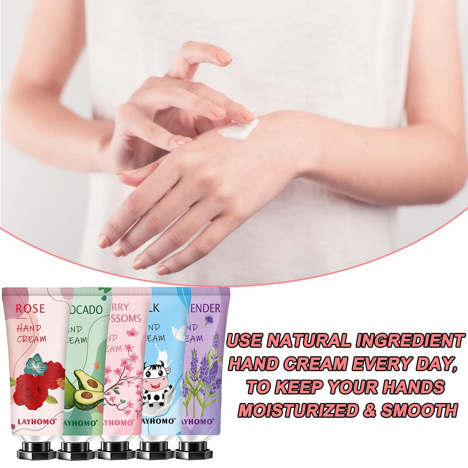 Layhomo hand cream avocado honey lavender highlights soothing aroma and skin-softening formula