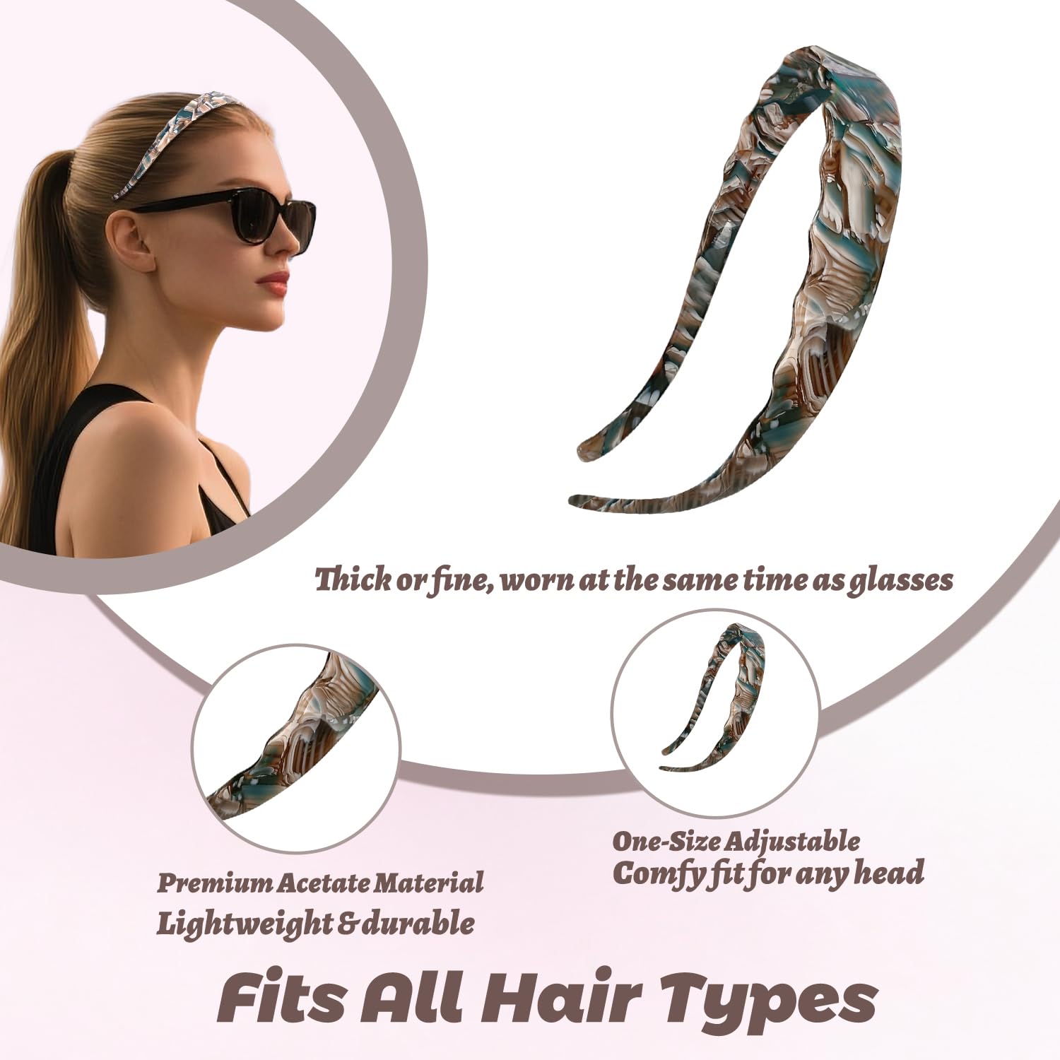 LAYONGMOLI headband size and fit tips included for easy adjustments.