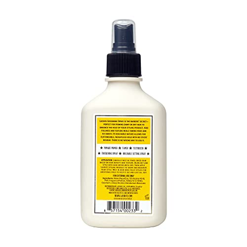 Layrite Grooming Spray texture-boost close-up for voluminous, natural-looking hair.