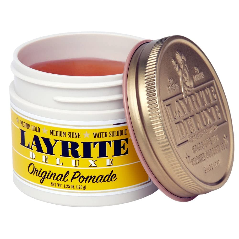 Layrite Original Pomade hands-dispense demonstrates easy distribution and precise styling