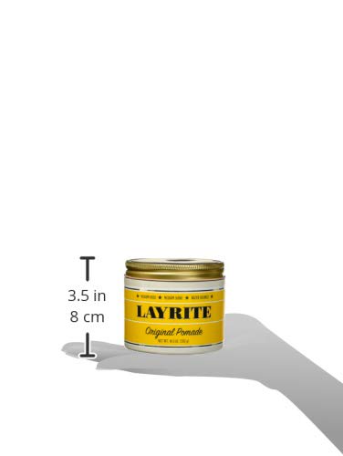 Layrite Original Pomade slick back look highlighting all day hold and natural finish
