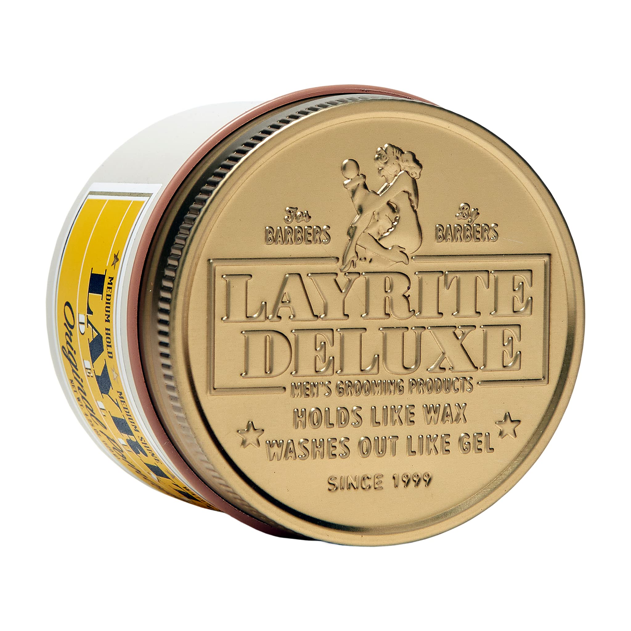 Layrite Original Pomade vanilla-scent highlights fresh-smelling hair all day