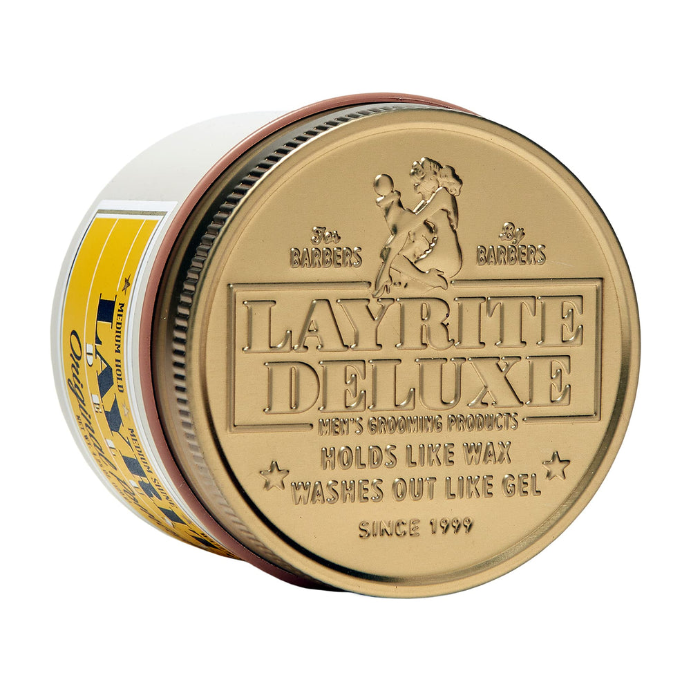 Layrite Original Pomade vanilla-scent highlights fresh-smelling hair all day