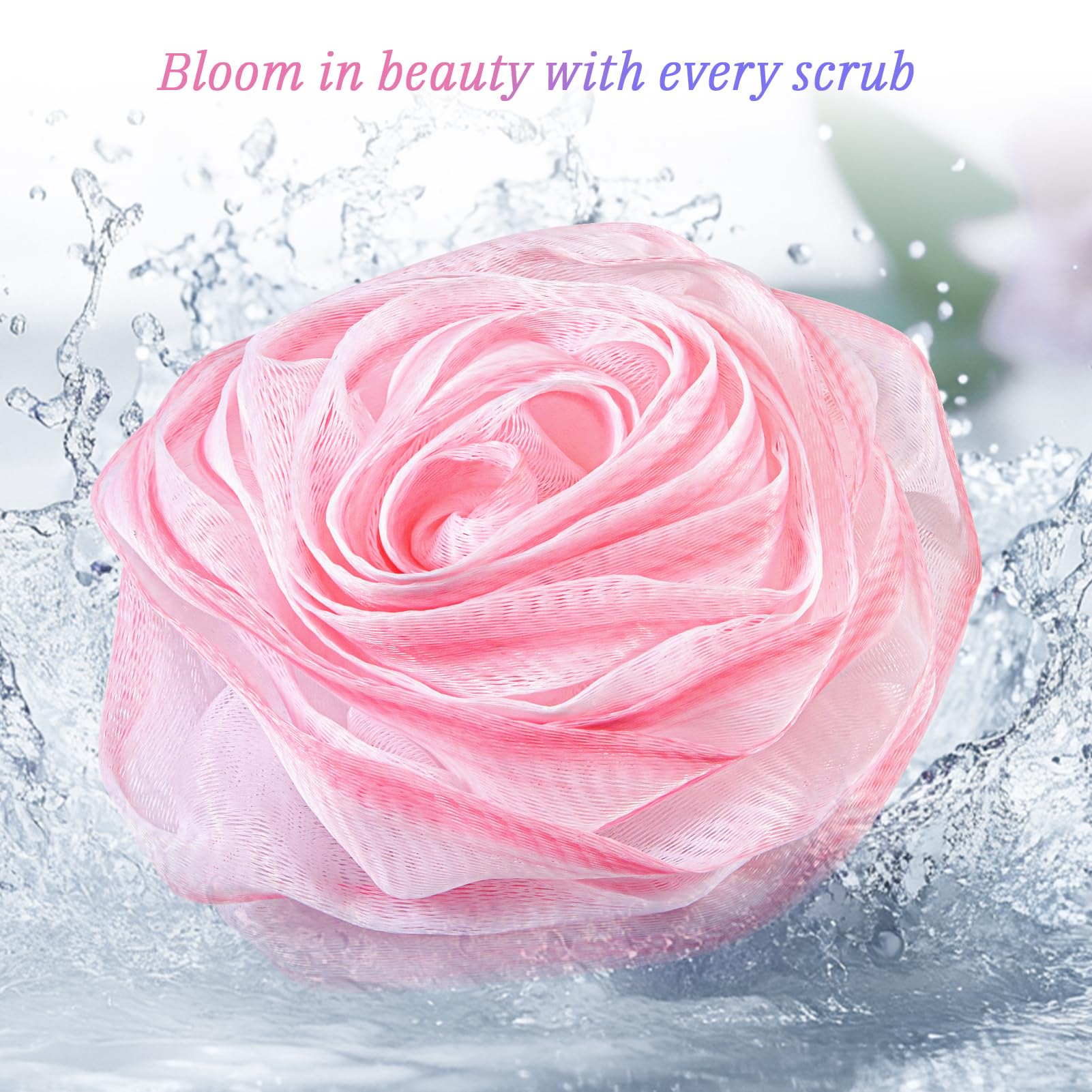 LAYUKI colorful-rose-loofah presents vibrant style and decor-friendly appeal